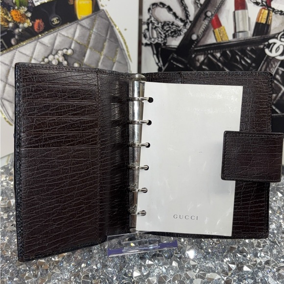 Gucci vintage Web ring agenda cover EUC - Picture 10 of 12